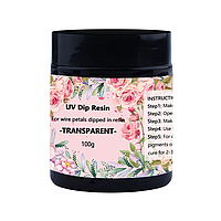 УФ-смола Finding УФ-клей для занурання створення квітів з дроту 100 мл Прозорий 6.2 см х 5 см