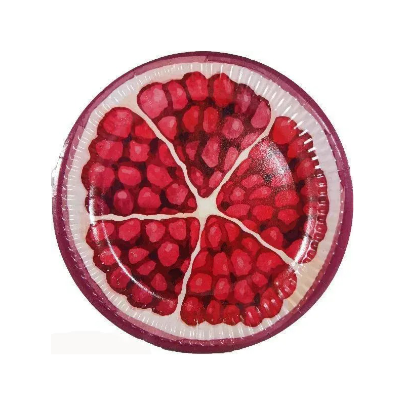 Тарілки паперові одноразові 18см | Гранат