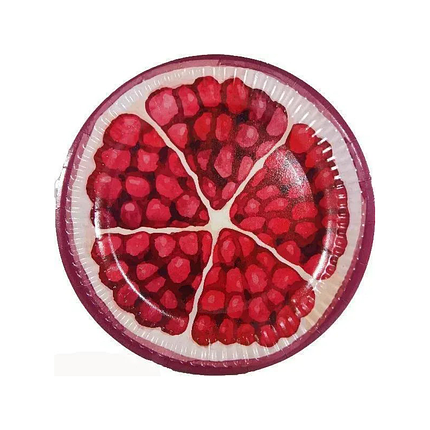 Тарілки паперові одноразові 18см | Гранат, фото 1