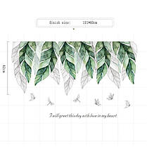 Вінілові наклейки Великі зелене листя папороті (лист 60 х 90 см) Б79-13 YR-AB, фото 2