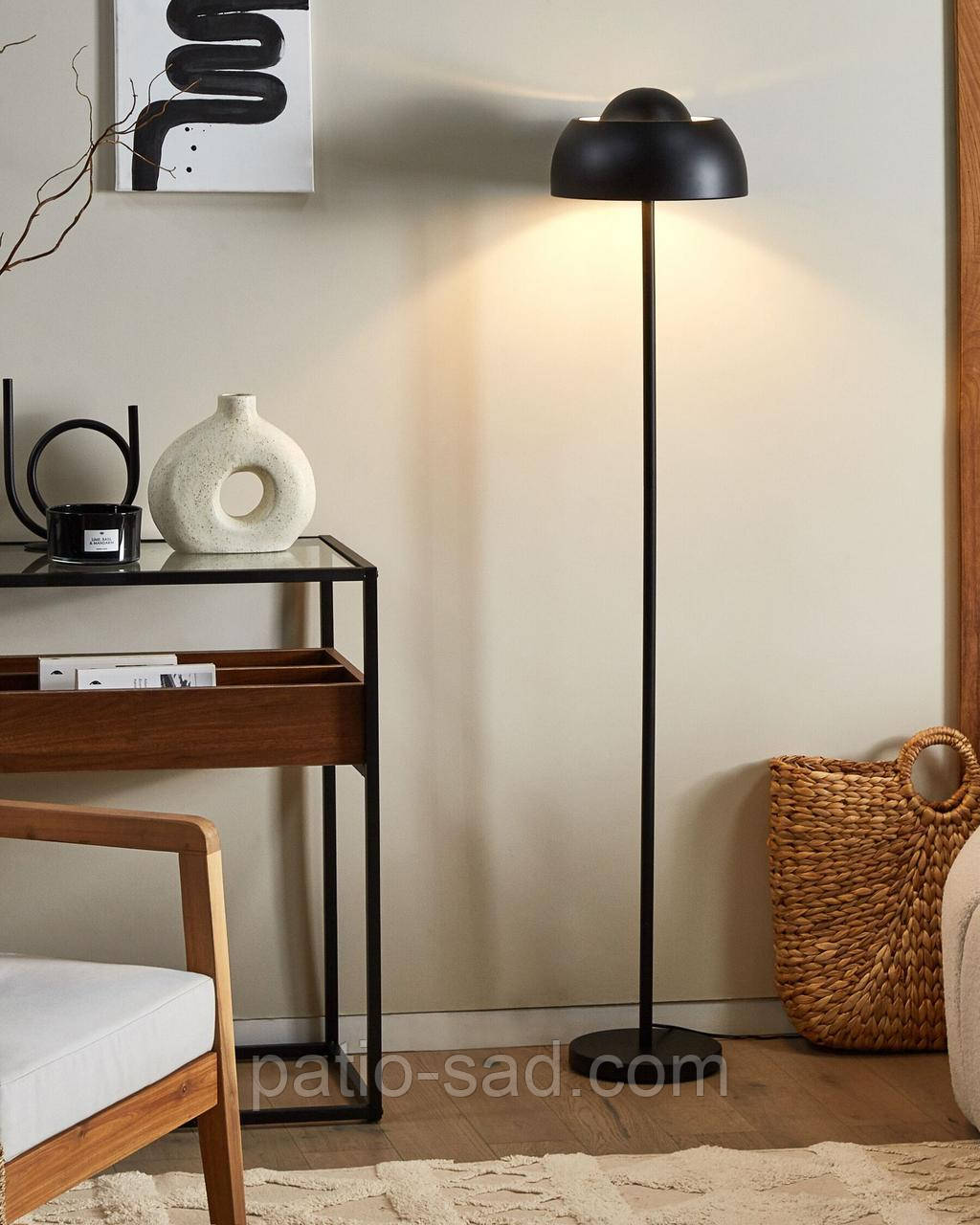 Підлогова лампа SENETTE, метал, чорний, фото 1