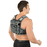 Жилет-обтяжувач набірний 20 кг жилет з регулюванням ваги LiveUp WEIGTH VEST LP8195-20 Чорний-сірий, фото 4