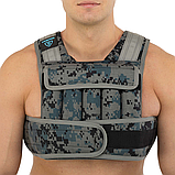 Жилет-обтяжувач набірний 20 кг жилет з регулюванням ваги LiveUp WEIGTH VEST LP8195-20 Чорний-сірий, фото 5