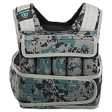 Жилет-обтяжувач набірний 20 кг жилет з регулюванням ваги LiveUp WEIGTH VEST LP8195-20 Чорний-сірий, фото 9