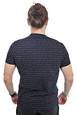 Футболка чоловіча Armani 25-25Y-5018 темно-синя, фото 4