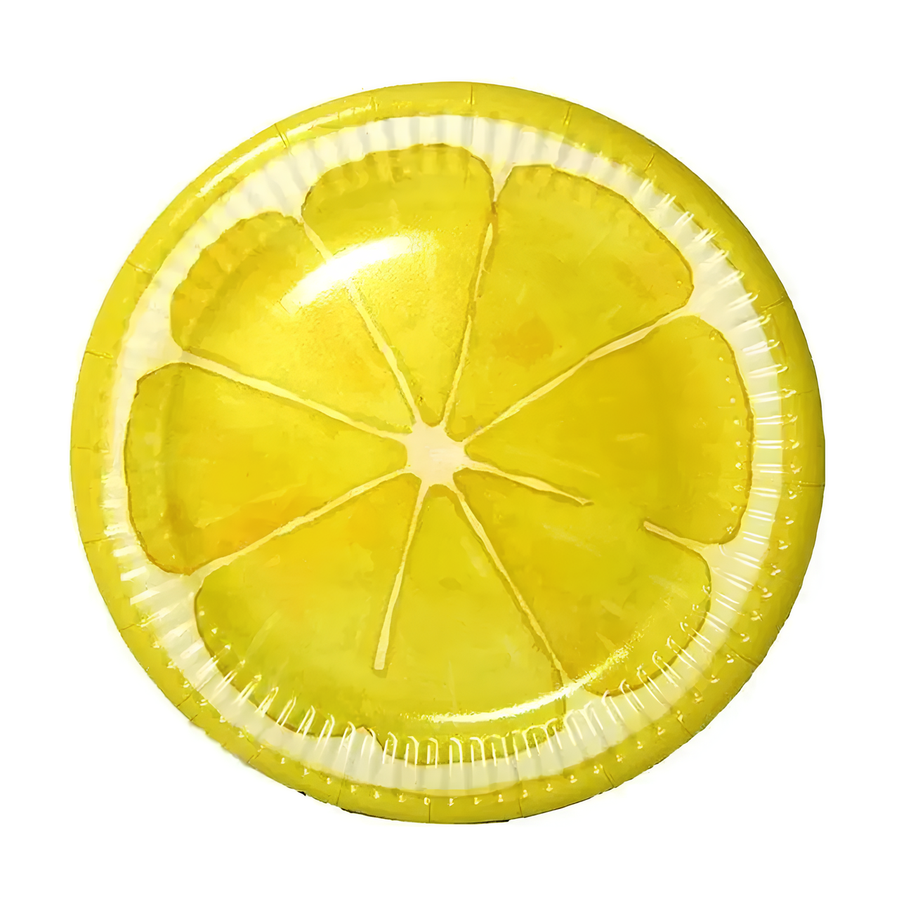 Тарілки паперові одноразові 18см | лимон