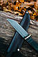 Ніж ручної роботи «Буревій #1» з піхвами зі шкіри Х12МФ/60 HRC., фото 2