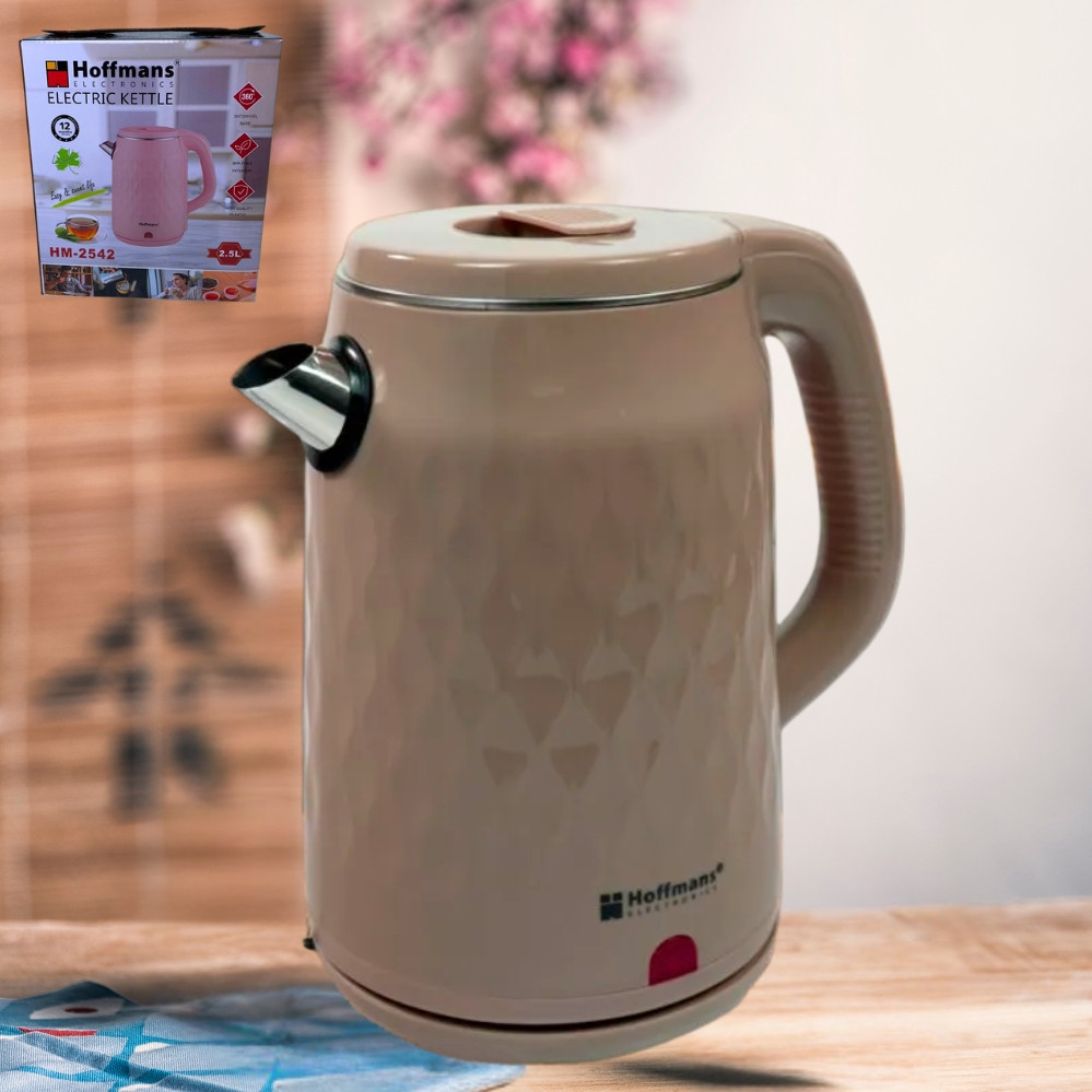 Електричний чайник 2,5 л Hoffmans Electronics HM-2542 Електрочайник для дому 2000W Бежевий