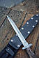 Ексклюзивний ніж ручної роботи «Хижак темряви #1» з піхвами зі шкіри 110Х18/60 HRC., фото 5