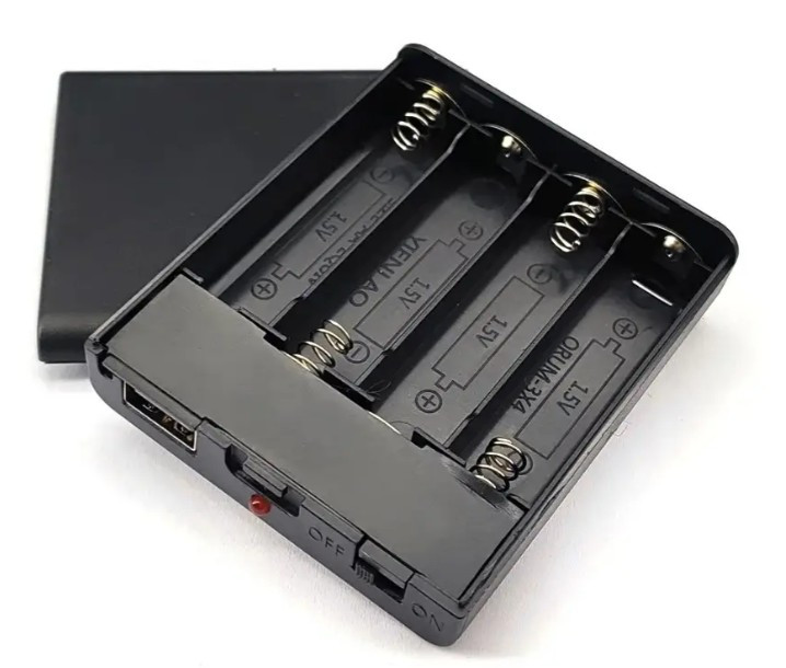 USB Бокс R6 AA 4 шт аккумулятора и батареек