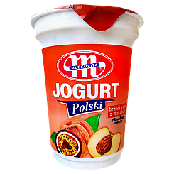 Йогурт персик-маракуйя Млековіта Mlekovita 350g 12шт/ящ (Код: 00-00017795)