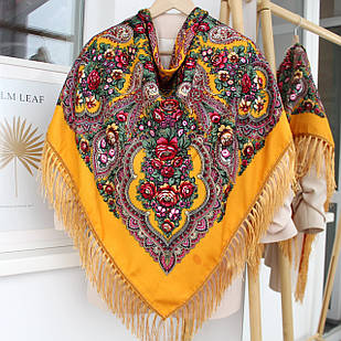 Хустка  в народному стилі (жовта) 612015