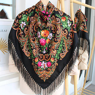 Хустка  в народному стилі (чорна) 611015