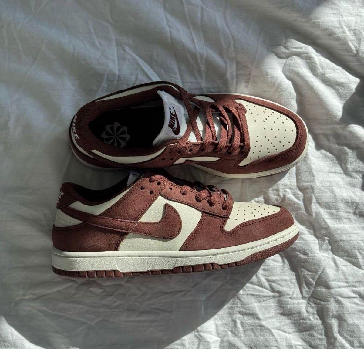 Жіночі кросівки Nike Dunk Low White Red Sepia Кеди Найк СБ Данк Лоу червоні замша для дівчат