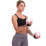 М'яч обтяжений 1,3 кг з манжетом PRO-SUPRA WEIGHTED ENERGY BALL 030-1_5LB Рожевий, фото 8