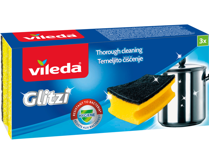 Губки кухонні Vileda Glitzi (3шт), фото 1