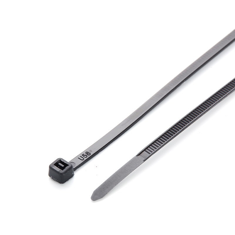 Хомут пластиковий Apro  4*370 чорний (упак. 100 шт.)