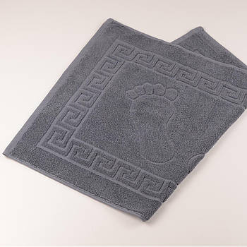 Рушник махровий для ніг Сірий 50х70см щільність 550 гр