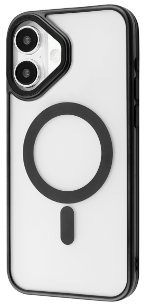 Накладка iPhone 16 black Blur Case with Magnetic Ring Proove