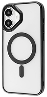 Накладка iPhone 16 black Blur Case with Magnetic Ring Proove