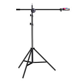Студійний штатив-тренога для телефону RIAS H13 із кріпленням для кільцевих ламп 55-170 см Black (3_06552)