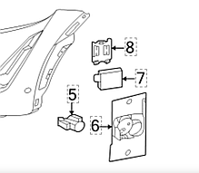 Парктронік кутовий Propilot 2.0 лівий / правий з 03/2023 срібло Nissan Ariya (22-) 28438-7DE5C, фото 4