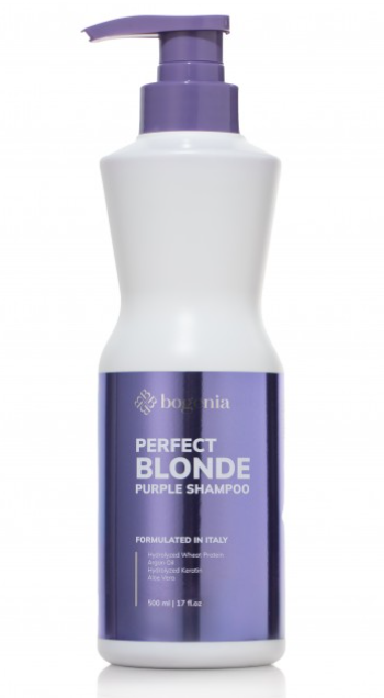 Шампунь проти жовтизни блонду Bogenia Perfect Blonde Purple Shampoo (500мл.)