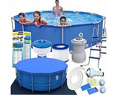 Круглий каркасний басейн Avenli 450 х 90 см, синій