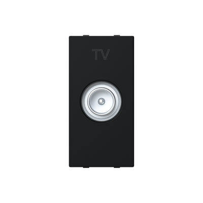ZENIT Розетка TV чорна матова 1 мод N2150.7 NT