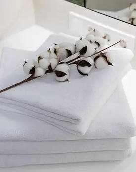 Рушник махровий для обличчя та рук класичне Білий  50х90см щільність 600 гр (Узбекистан)