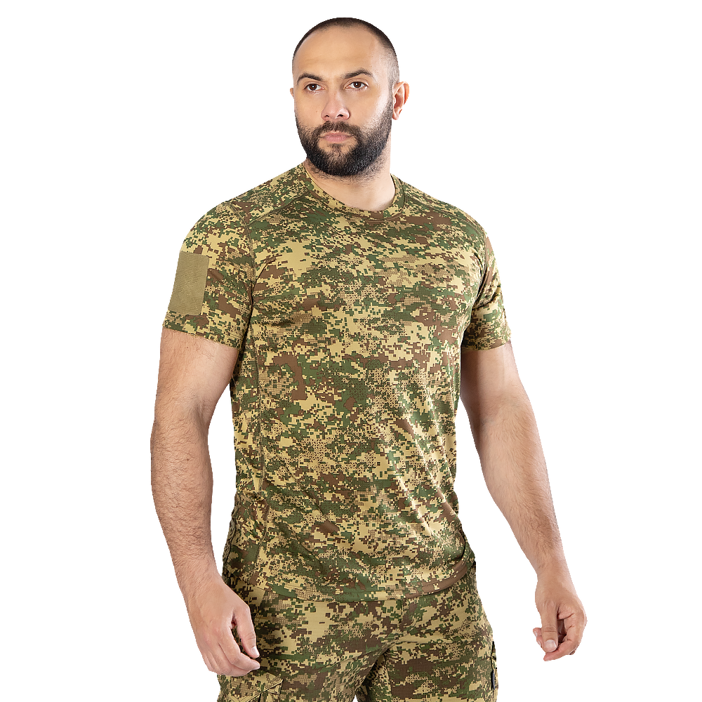 Тактична футболка Patrol CoolPass Antistatic Pro Хижак — з велкро, для охорони та НГУ, фото 1