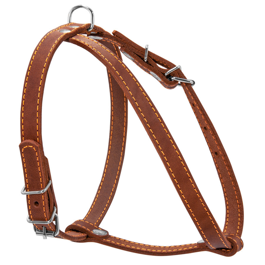 Шлея "CoLLaR" одинарна для малих порід собак (ширина 14мм, А:40-48см, В:43-51см) коричневий
