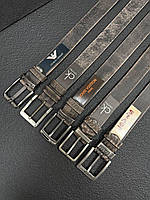 Брендовий чоловічий ремінь із натуральної шкіри, 4 см