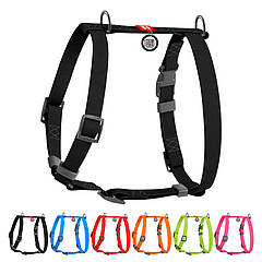 Шлея для собак водостійка анатом. Н-подібна WAUDOG Waterproof з QR, S, Ш 15 мм, А 28-42 см, В 34-51 см, чорний