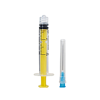 Шприц трикомпонентний ALEXPHARM Luer Lock 2 ml голка G 23*1 (0.6x30 mm)