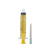 Шприц трьохкомпонентний Luer Lock 10 ml голка G 21 (0.8x40 mm)