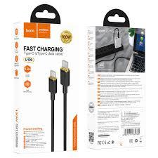 Кабель TYPE-C to TYPE-C Hoco U109 100W 1.2m (Чорний)
