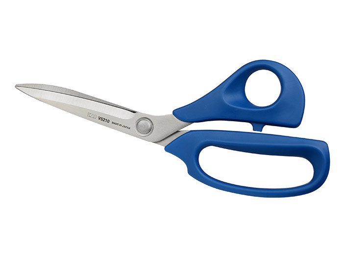 Ножиці кравецькі KAI V 5210 довжина 21 см (Японія) для шиття та рукоділля, сині ручки (5912), фото 1