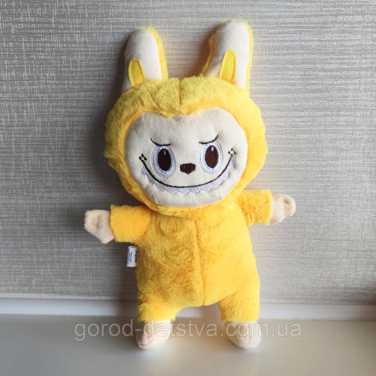 Іграшка Лабубу The Monsters Labubu М'яка плюшева іграшка Розмір 37 см Yellow, фото 1