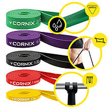 Еспандер-петля Cornix Power Band 2-57 кг (гума для фітнесу та спорту) набір 5 шт XR-0086 Poland, фото 3