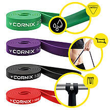 Еспандер-петля Cornix Power Band 7-57 кг (гума для фітнесу та спорту) набір 4 шт XR-0088 Poland, фото 4