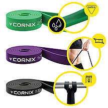 Еспандер-петля Cornix Power Band 11-57 кг (гума для фітнесу та спорту) набір 3 шт XR-0089 Poland, фото 3