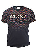 Футболка чоловіча Gucci 25-25Y-09413 темно-синя