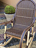Крісло качалка плетена з лози та ротангу. Арт:99125, фото 8