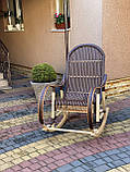 Крісло качалка плетена з лози та ротангу. Арт:99125, фото 3