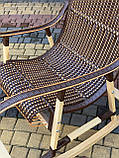 Крісло качалка плетена з лози та ротангу. Арт:99125, фото 7
