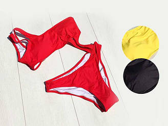 Купальник жіночий закритий однотонний, оптом ПАК/4 шт (р.36-42) Kesell