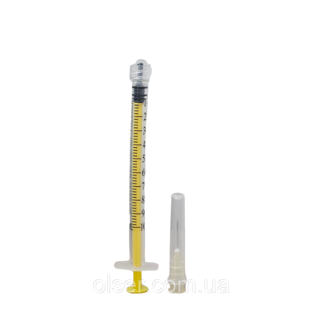 Шприц 1 мл Luer Lock з'ємна голка G30x13 мм