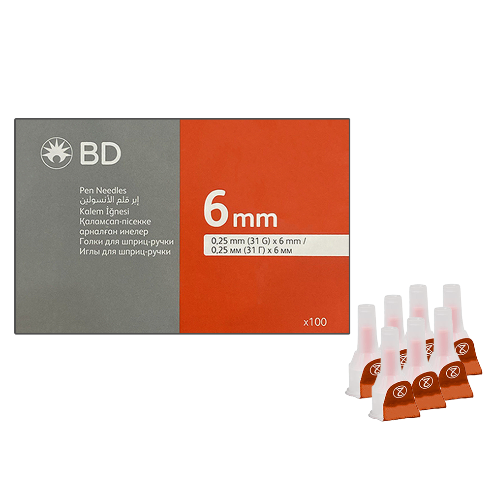 Голки для інсулінових шприців BD Micro-Fine Thin 6 мм (31G x 0,25 мм)/700 штук