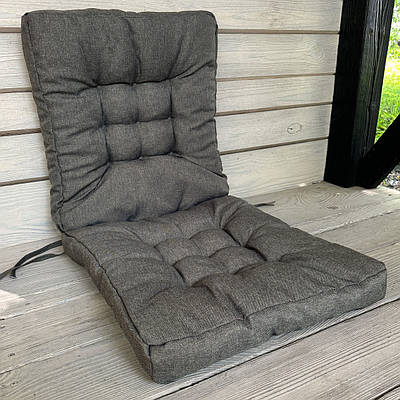 Подушка для стільців (50x120х8 см) подвійна Decorator Sawana колір сірий 84-163